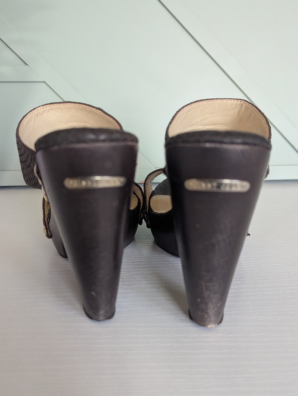 Jimmy Choo Ulrika wooden platform slides sandals - Picture 5 of 13